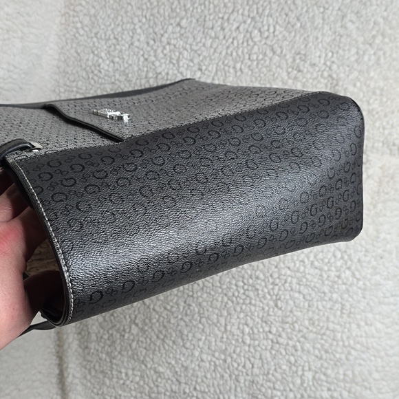 GUESS Black and Gray Signature Tote Bag - Picture 6 of 7